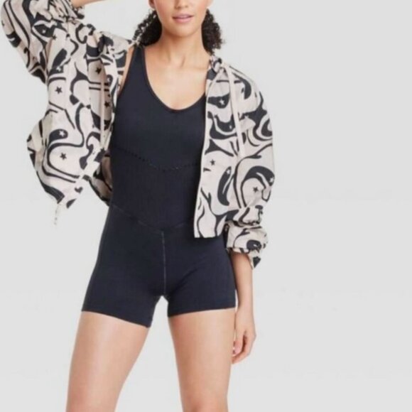 Women’s Seamless Short Active Bodysuit -JoyLab Black. Size XXL - Picture 1 of 3